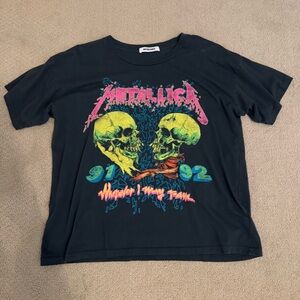 Daydreamer Metallica Graphic Tee with Neon Accents